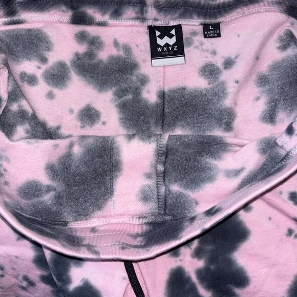 WXYZ Athletic Sweat Shorts Black and Pink Tie Dye Men's Size Large Loungewear - Picture 16 of 16